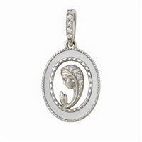 Charm Idee Preziose dal 1987 in Oro blanco Zircone IP.CHK18B/75